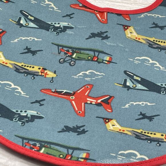 Cath Kidston London Wipeable Retro Airplane Print Bib Waterproof PVC Whimsical - Picture 2 of 7